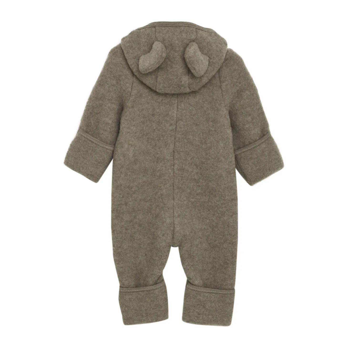 Pram Suit Ears Wool Fleece, savannah melange