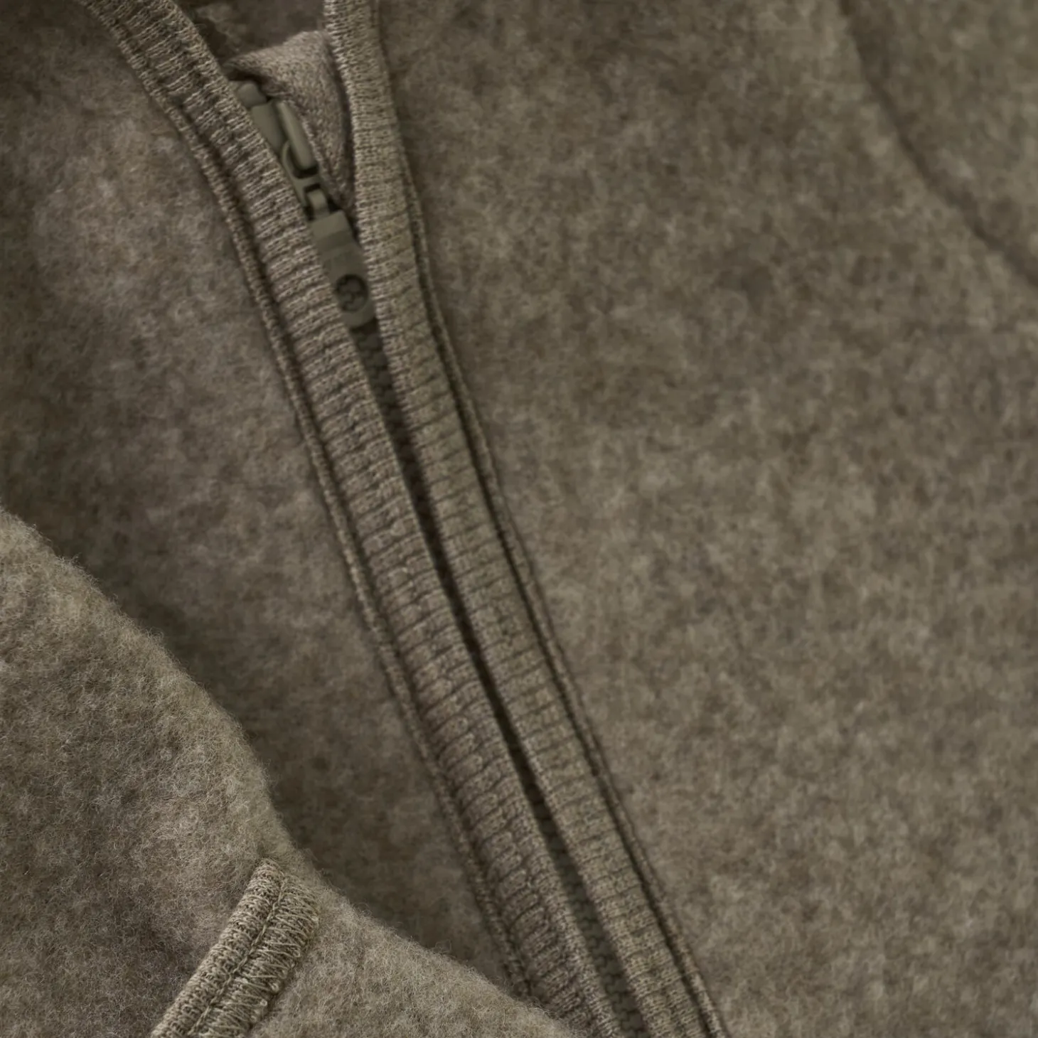 Pram Suit Ears Wool Fleece, savannah melange