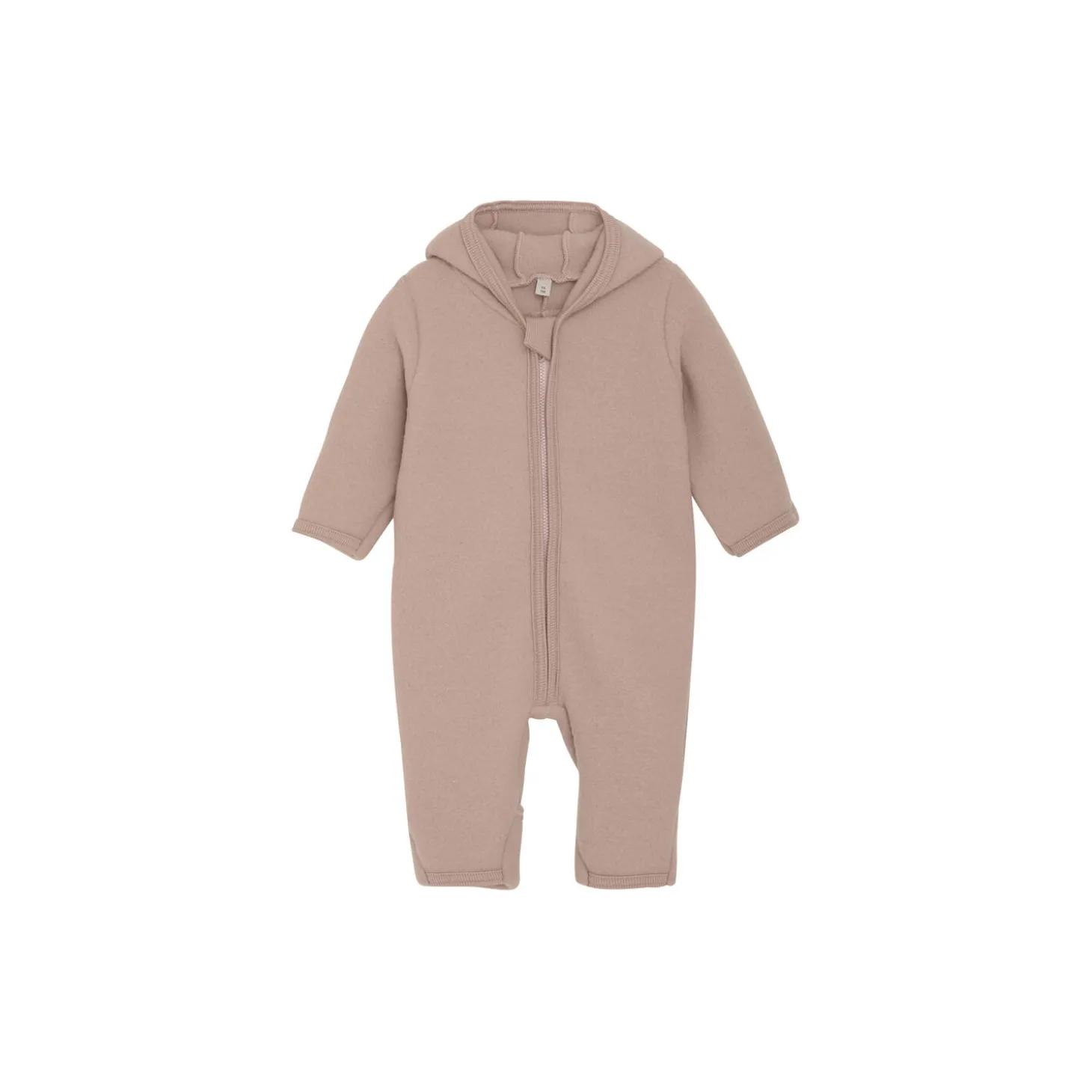 Pram Suit Ears Wool Fleece M, mahogany rose