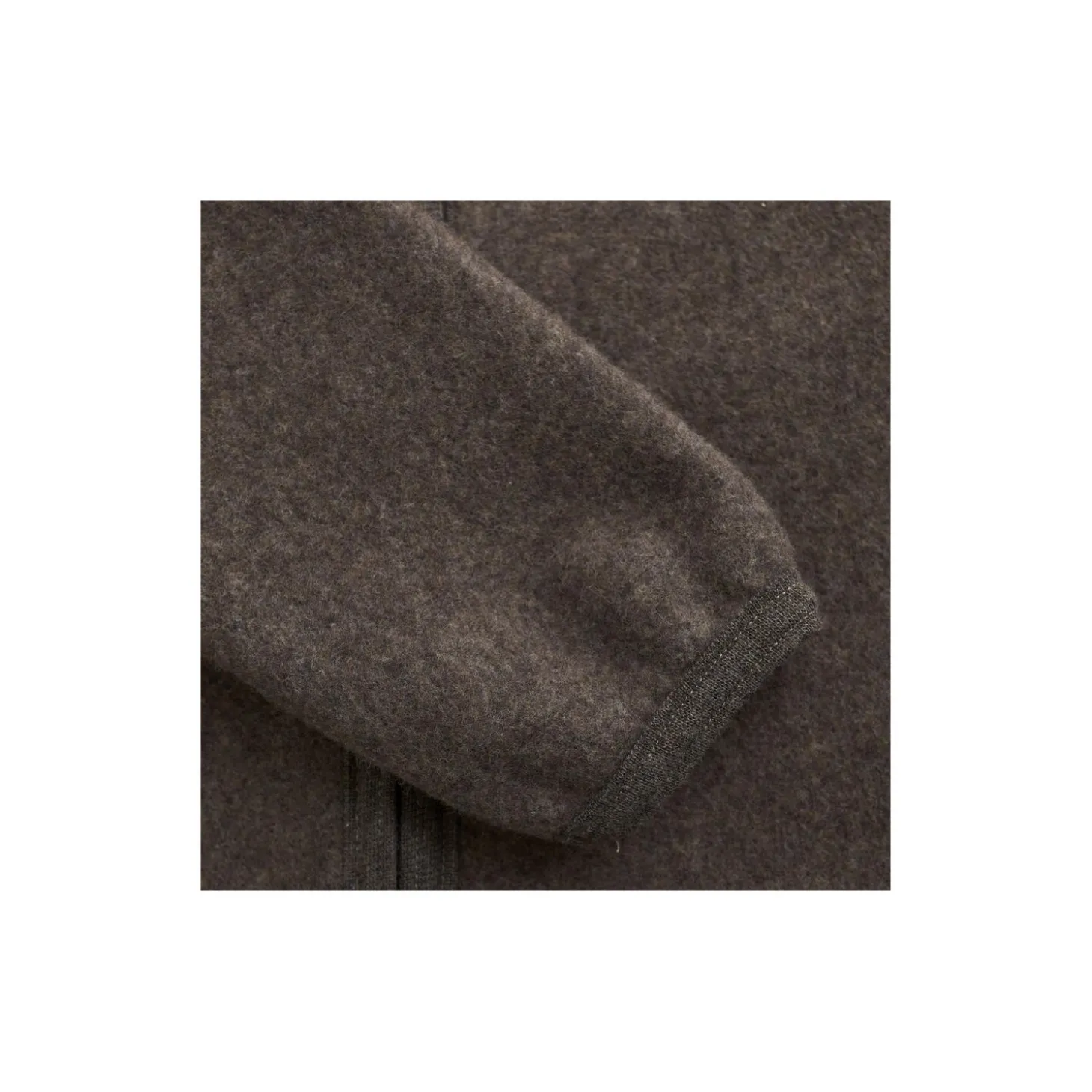 Pram Suit Ears Wool Fleece (M), brown melange