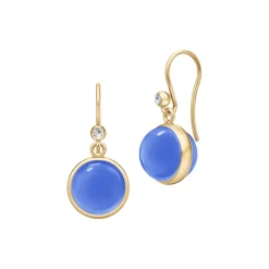 Prime Øreringe, gold/royal blue