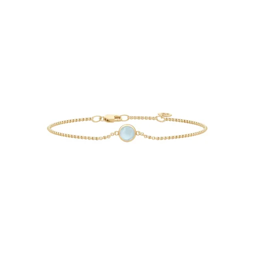 Primini Armbånd, gold/milky aqua
