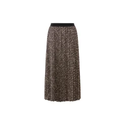 Printed Tulle Skirt, caffee latte