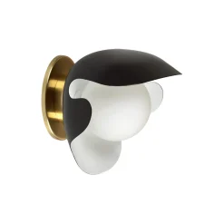 PS38 væglampe, black/brass