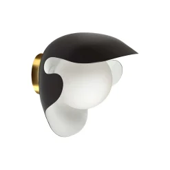 PS38 væglampe, black/brass