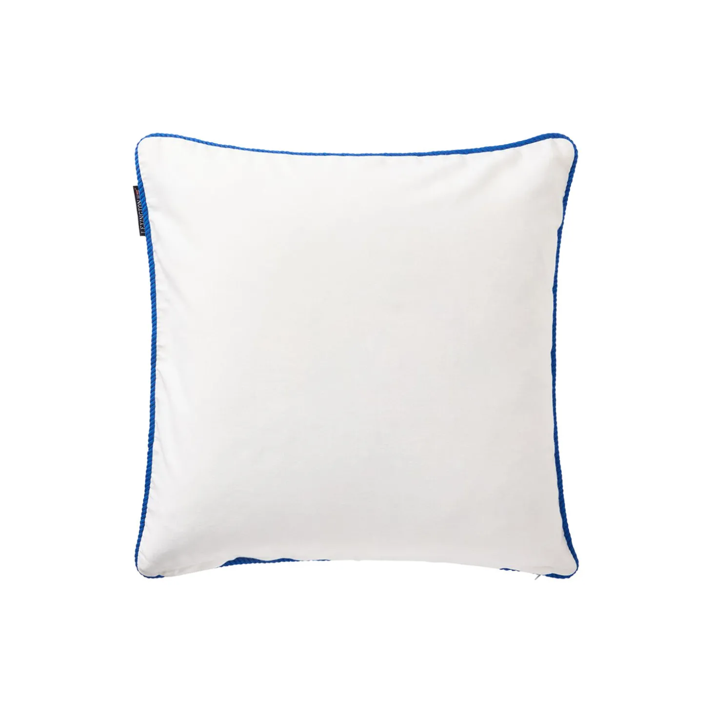 Pudebetræk i økologisk bomuldstwill med flag, white/sea blue
