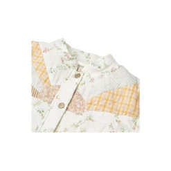 Quilt Jacket Inga, 9426 ivory cheked flowers