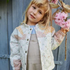 Quilt Jacket Inga, 9426 ivory cheked flowers