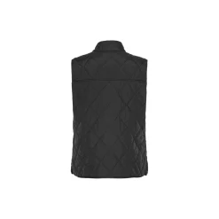 Quilted Short Vest, black