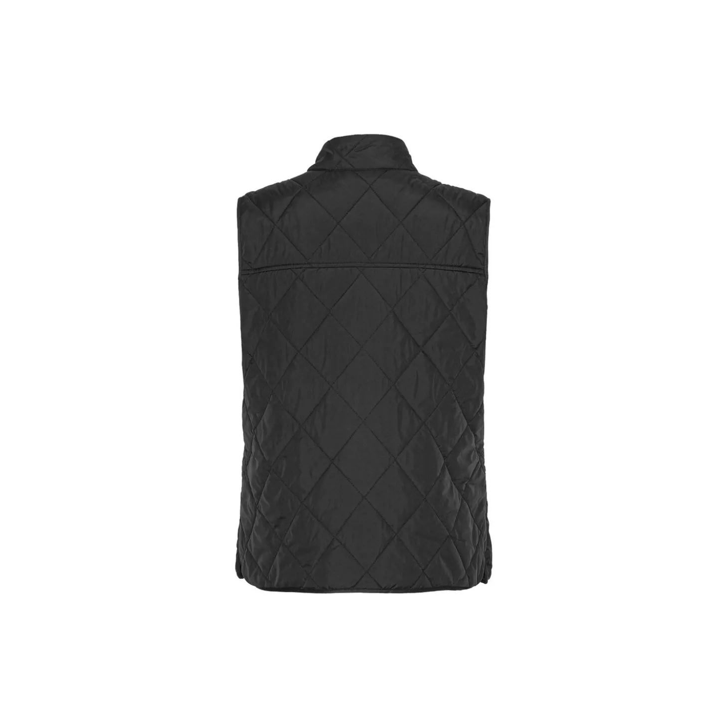 Quilted Short Vest, black