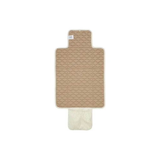 Quiltet pusleunderlag, classic stripes camel