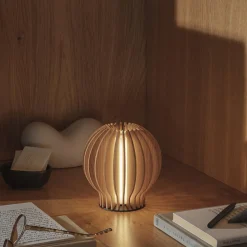 Radiant rund LED lampe, oak