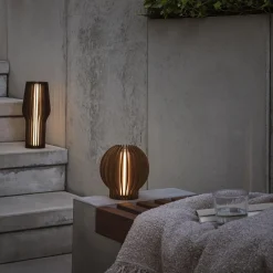 Radiant rund LED lampe, oak