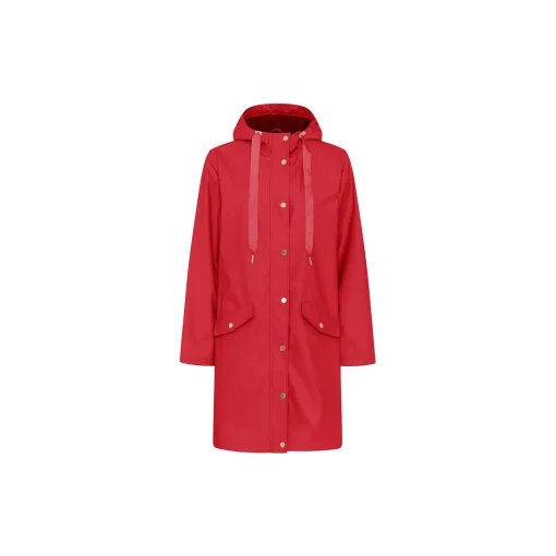Rain Coat, tango red