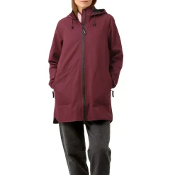 Raincoat, maroon banner