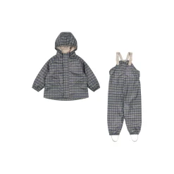 Rainy Palme Set, laurel blue check