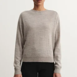 Raw Wool Light Sweater, oat melange