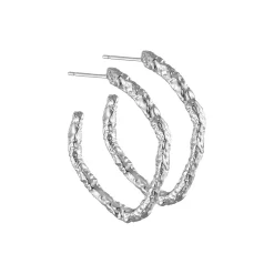 Øreringe foil, sølv