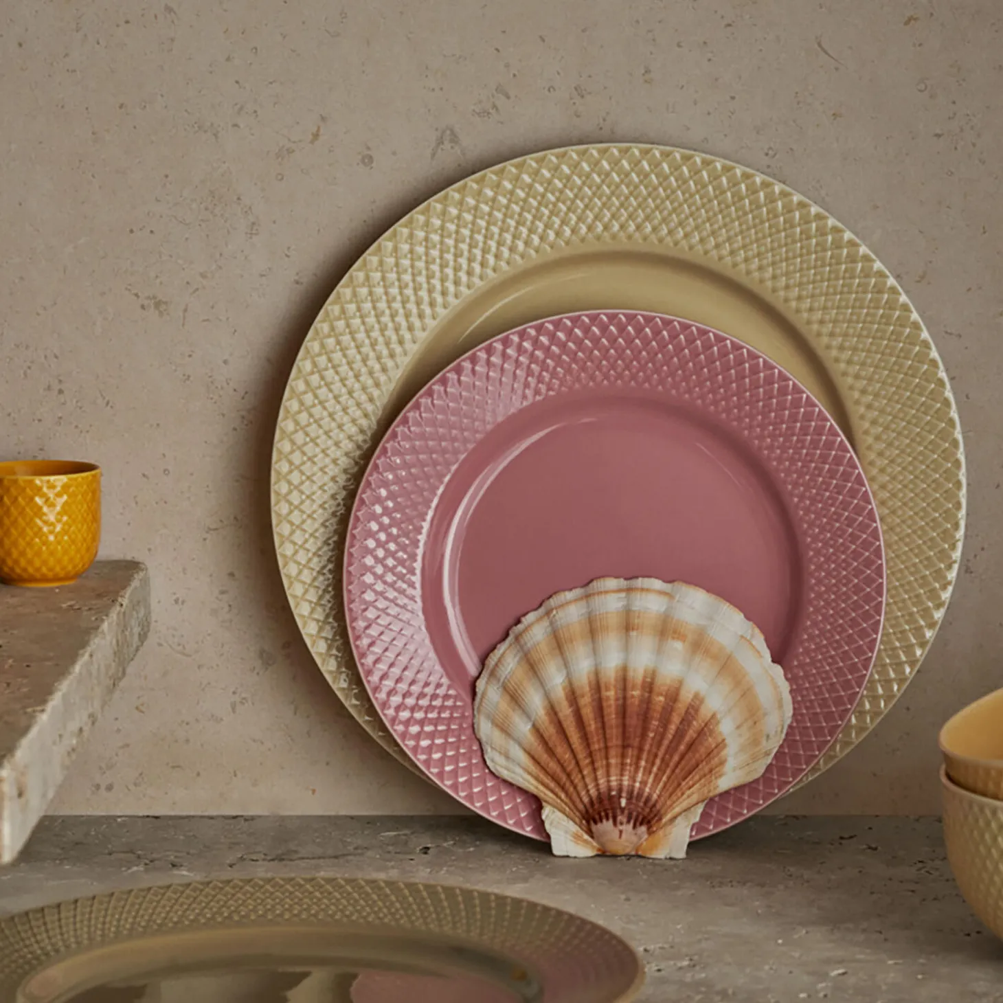 Rhombe Earth Middagstallerken Ø 27 cm, marble