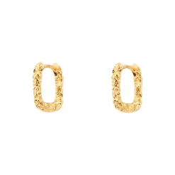 RIDDLE HOOP ØRERINGE, forgyldt