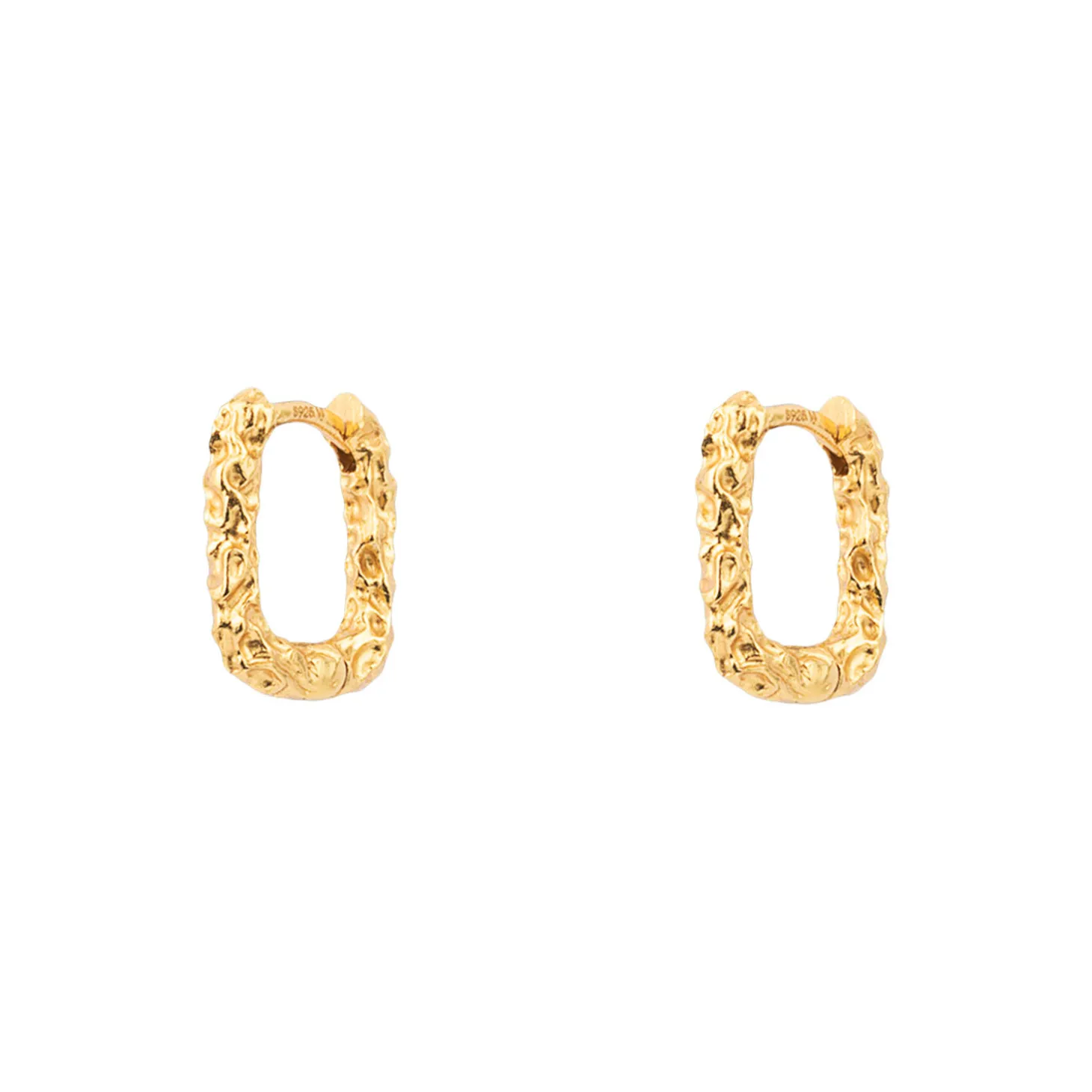 RIDDLE HOOP ØRERINGE, forgyldt