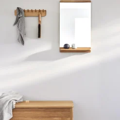 Rim Wall Mirror 68, oiled oak