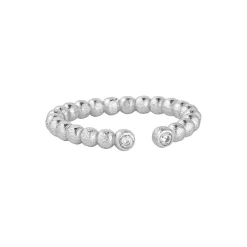 Ring med zirkoner, sølv