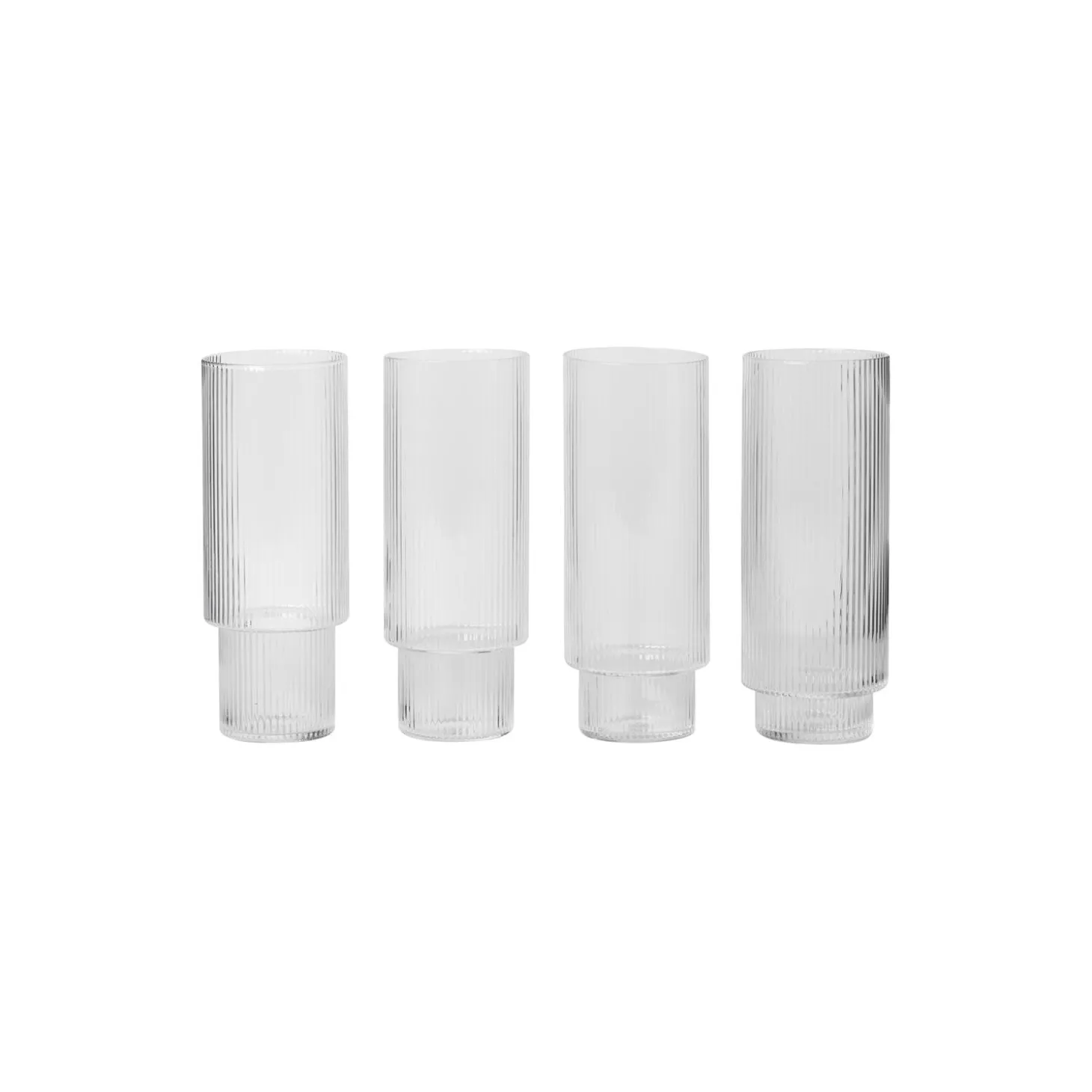 Ripple Long Drink Glasses 4 pcs