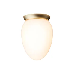 Rizzatto 171 Ceiling Lamp, satin brass/opal
