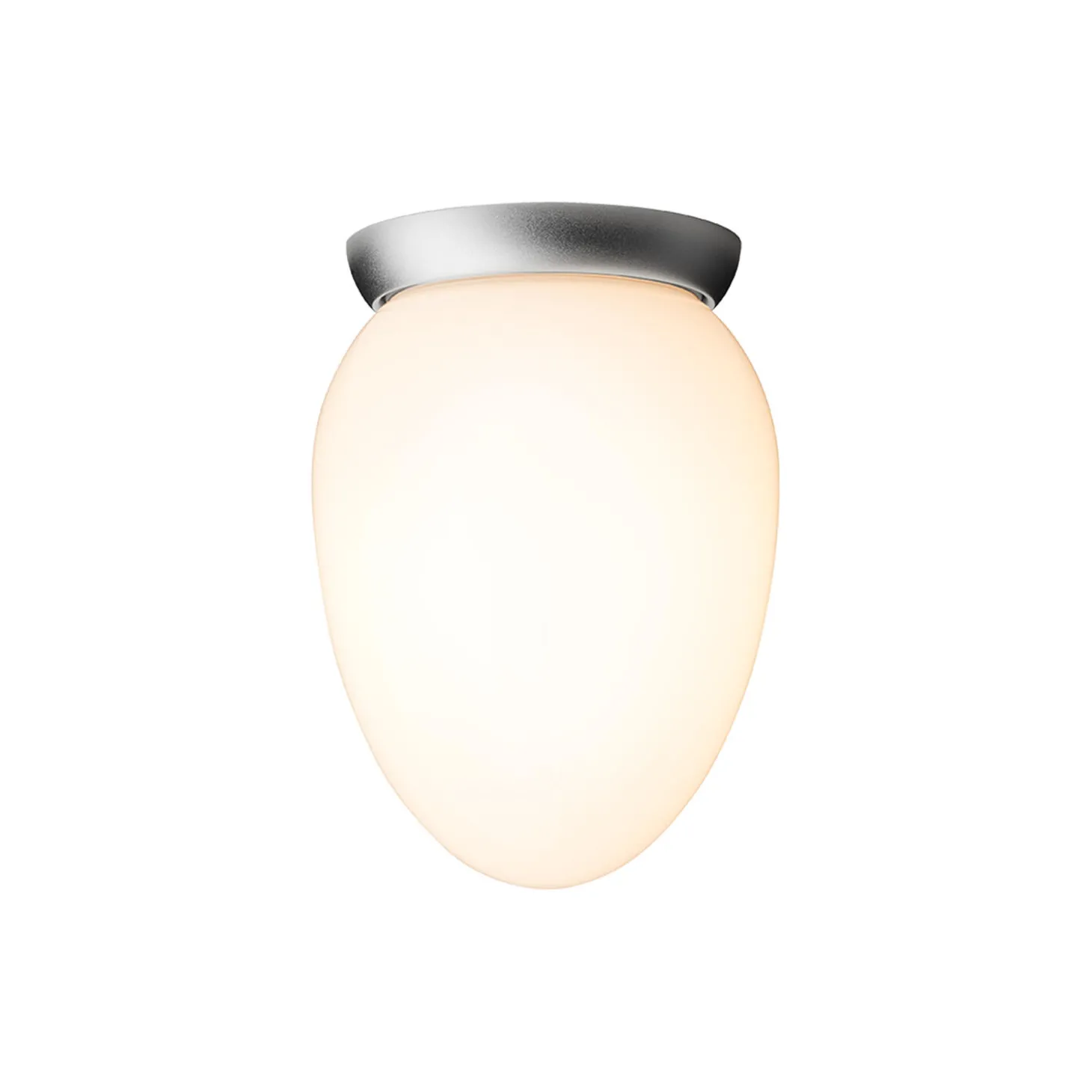 Rizzatto 171 Ceiling Lamp, satin silver/opal
