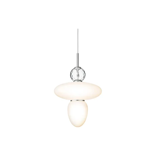 Rizzatto 43 Pendant, satin silver/opal