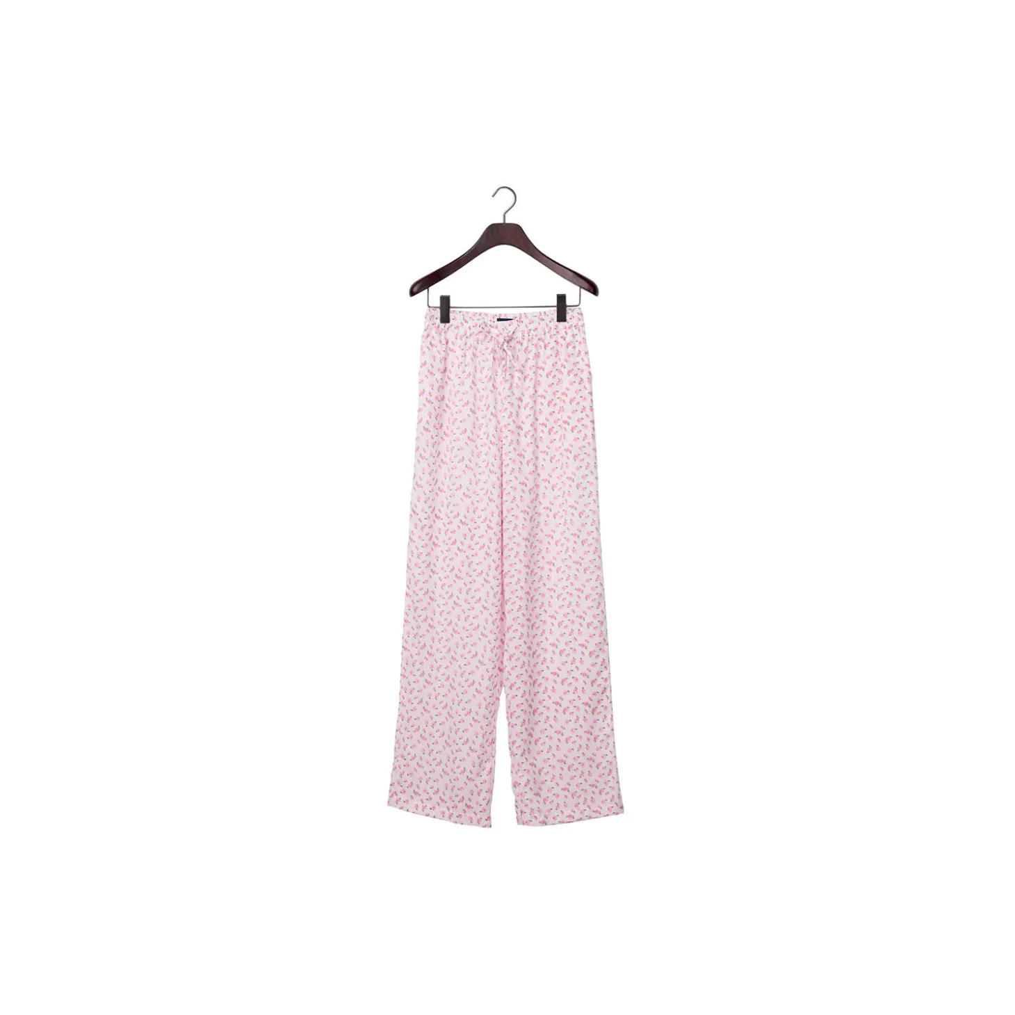 Rose Print Lyocell Pajama Set, rose pink print
