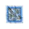 Royal Blue Striped silketørklæde