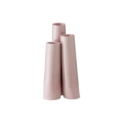 Rørvase 3 rør, gammelrosa