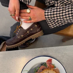 RUDDER-X Boat Shoes, brown