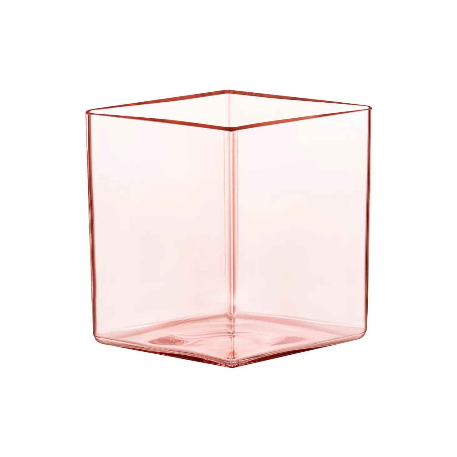 Ruutu vase, salmon pink