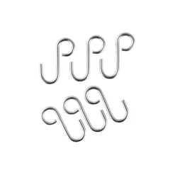 S kroge 6 stk., rustfrit stål