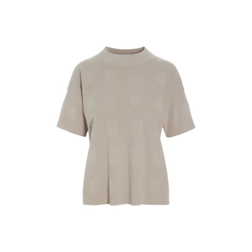 Saku kortærmet bluse, stone