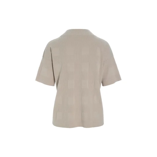 Saku kortærmet bluse, stone