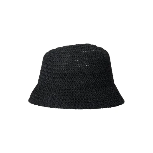 SANDIE Raffia Hat, black