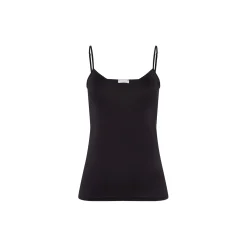 Satin Deluxe Spaghetti Top, black