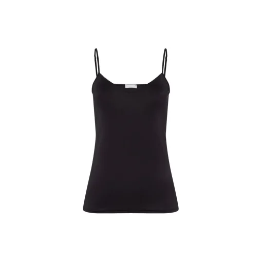 Satin Deluxe Spaghetti Top, black