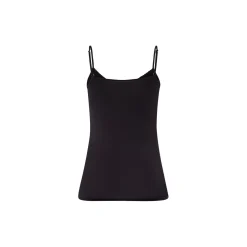 Satin Deluxe Spaghetti Top, black