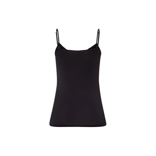 Satin Deluxe Spaghetti Top, black