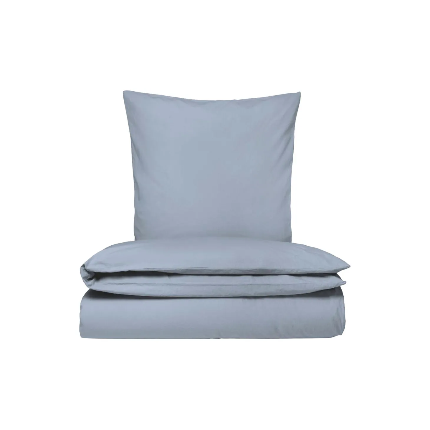 Satin sengesæt, dueblå