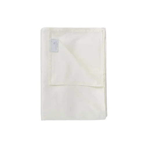 Satinvævet fladt lagen, beige