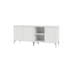 SAVE lav skænk med ben i krom, 01 white