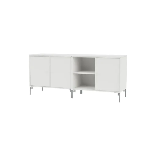 SAVE lav skænk med ben i krom, 01 white