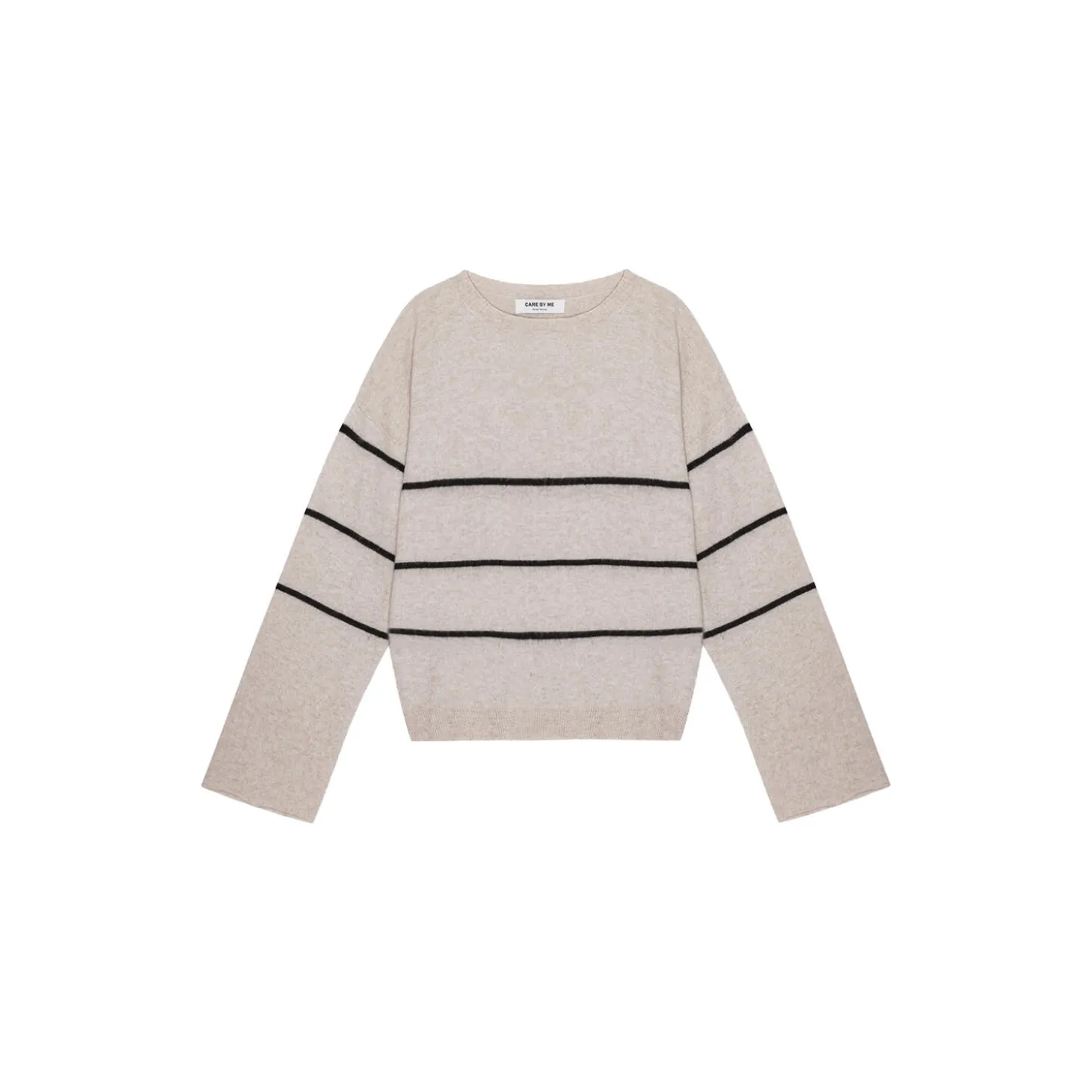 Sea Stripe Sweater, wheat / black