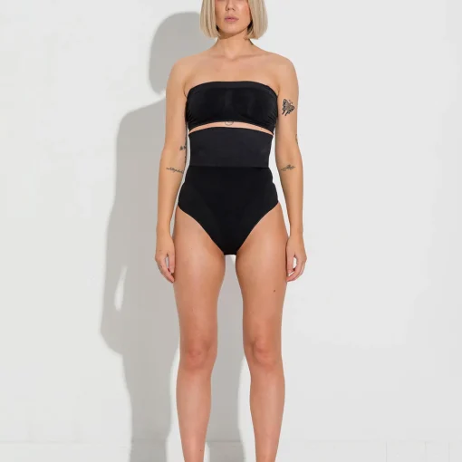 Second Skin High Waist Thong, black